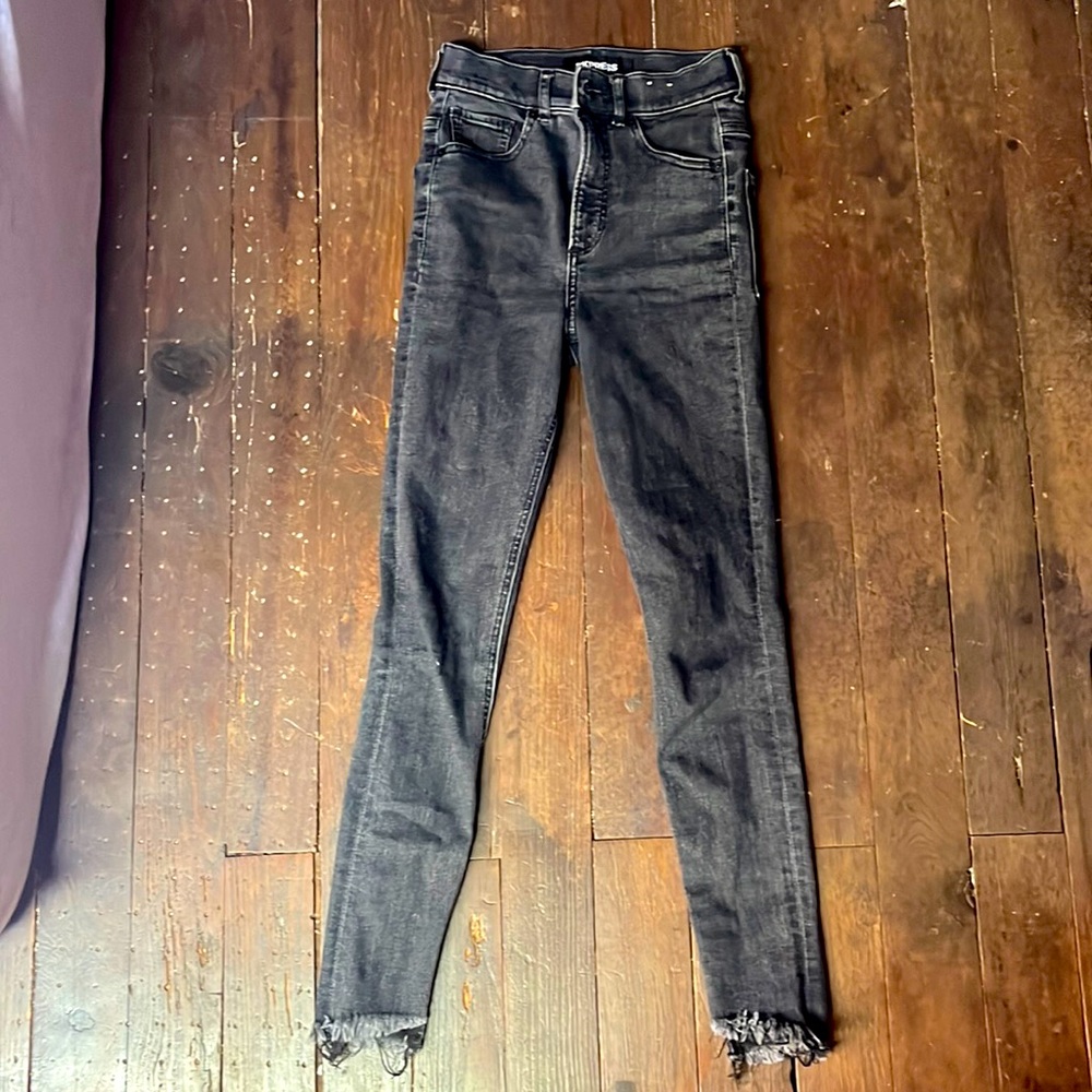 Black denim jeans
